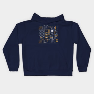 Sci Fi Futuristic Computer UX User Interface Data Kids Hoodie